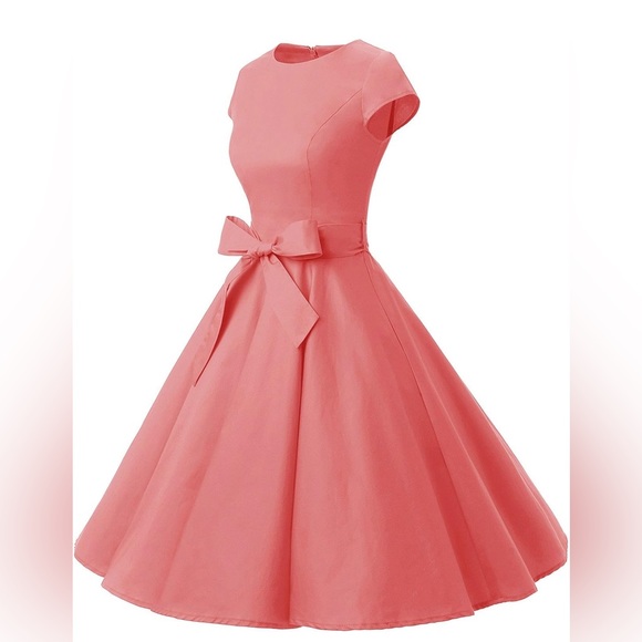 239. XXL NWT Dressystar Women Vintage 1950s Retro Rockabilly Prom Dresses Cap-Sl - Picture 2 of 7